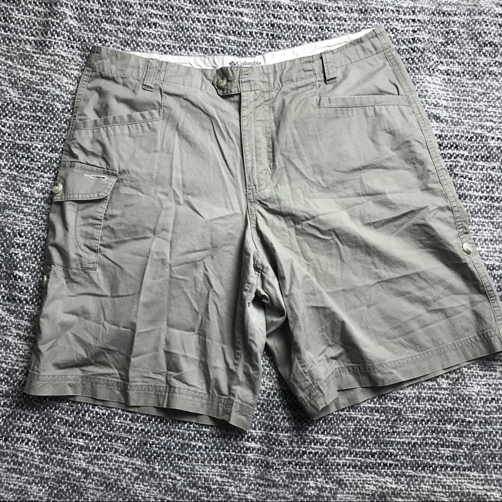 Columbia Tan Longer Length Hiking Shorts